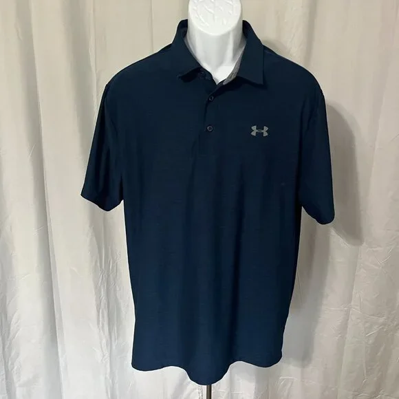 Under Armour Men's lot of 4 multicolored detailed HeatGear golf polo shirts L - Picture 8 of 10